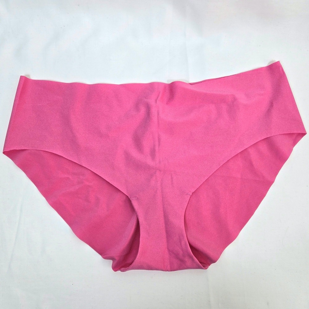 Victoria's Secret Bright Pink Seamless No-Show Laser Cut Hiphugger Panty XL NWT